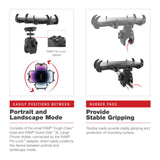 RAM-HOL-PD4-400-1U RAM® Quick-Grip™ XL Phone Mount with Low-Profile Tough-Claw