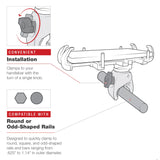 RAM-HOL-PD4-400-1U RAM® Quick-Grip™ XL Phone Mount with Low-Profile Tough-Claw