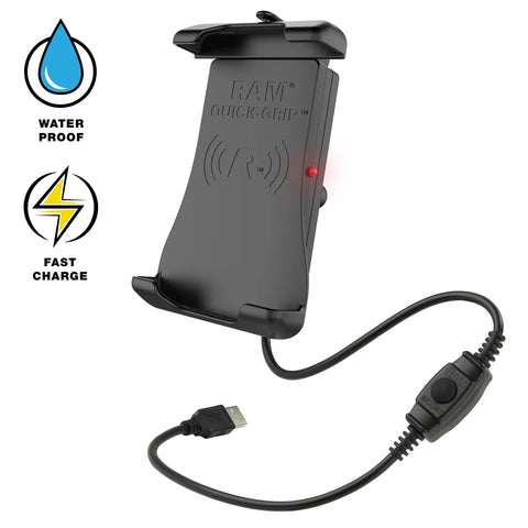 RAM-HOL-UN14WB-1 RAM Quick-Grip™ 15W Waterproof Wireless Charging Holder with Ball