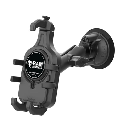 RAM-B-166-PD5U RAM® Quick-Grip™ Pro Phone Mount with Twist-Lock™ Suction Cup - Medium