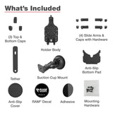 RAM-B-166-PD5U RAM® Quick-Grip™ Pro Phone Mount with Twist-Lock™ Suction Cup - Medium