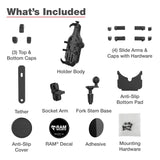 RAM-B-176-A-PD5U RAM® Quick-Grip™ Pro Phone Mount with Fork Stem Base - Short