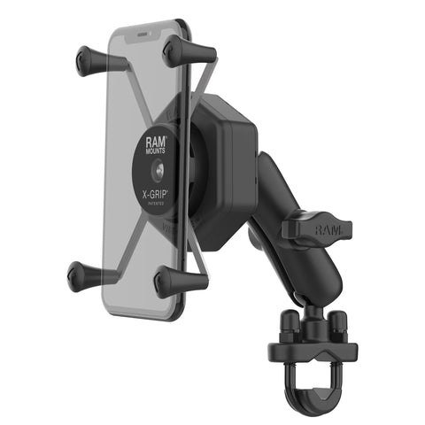 RAM-B-149Z-UN10-462 RAM® X-Grip® Large Phone Mount with Vibe-Safe™ & U-Bolt Base - Medium