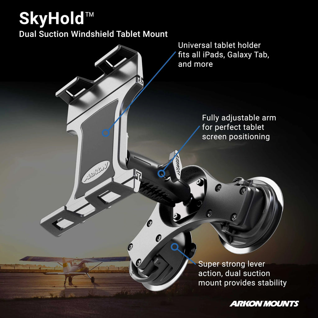 Heavy Duty Fleet Windshield Suction Mount & Adjustable Cradle for iPad Air (sku 57782)