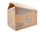 Nception N11343/GN403 Blue Nitrile 4 Mil Exam Gloves (SIZE MEDIUM) CASE OF 1,000
