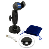 Arkon MUA179 Suction RoadVise® Phone Mount and Ring Light Bundle