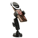 Arkon MUA179 Suction RoadVise® Phone Mount and Ring Light Bundle