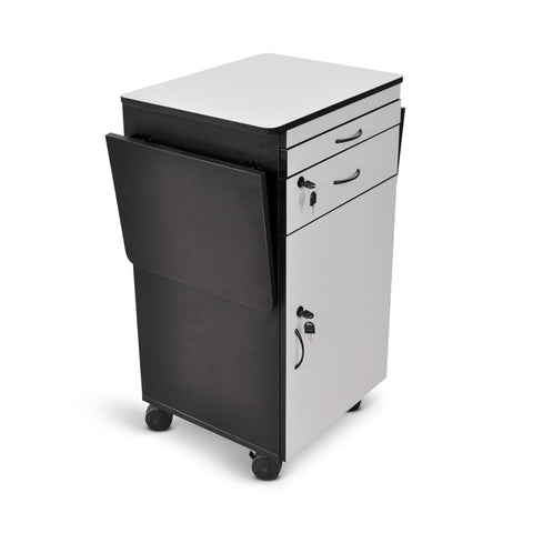 Luxor WPSDD3 38" Mobile AV Presentation Station Cart with Locking Cabinet