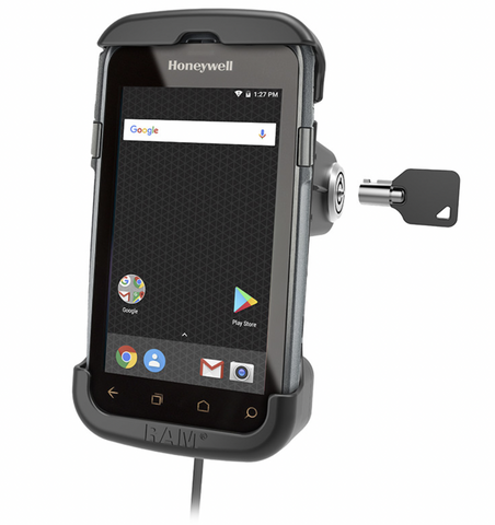 RAM-HOL-HON7KLU RAM Key-Locking Form-Fit Powered Dock for Honeywell CT50, CT60 Series