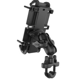 RAM-B-149Z-A-PD4U RAM Mounts Quick-Grip™ XL Phone Mount with Handlebar U-Bolt Base - Synergy Mounting Systems