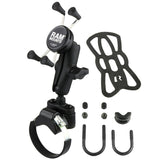 RAM-B-231-2-UN7U RAM Mounts X-Grip® Phone Mount with ATV/UTV Rail Base - Synergy Mounting Systems