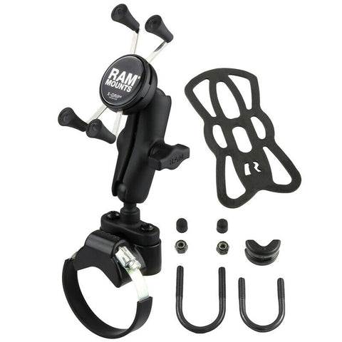 RAM-B-231-2-UN7U RAM Mounts X-Grip® Phone Mount with ATV/UTV Rail Base - Synergy Mounting Systems
