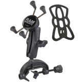 RAP-B-121-UN7U RAM Mounts X-Grip® Phone Mount with Composite Yoke Clamp Base - Synergy Mounting Systems