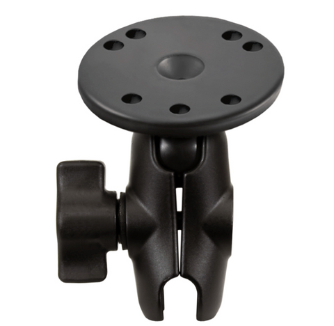 RAM-B-103U-A RAM Mounts 1"Diam Ball Short Double Socket Arm w/ 2.5" Round Base - Synergy Mounting Systems