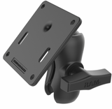 RAM-103U-B-2461 RAM C-Size SHORT Double Socket Arm with 75x75mm VESA Plate - Synergy Mounting Systems