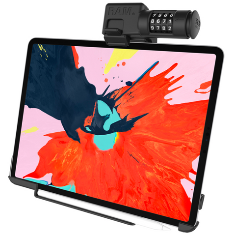 RAM-HOL-AP24CLU RAM EZ-Roll'r™ Combo Locking Holder for iPad Pro 12.9 3rd Gen - Synergy Mounting Systems