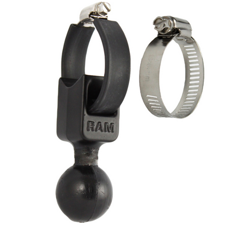 RAM-108BU RAM Mounts Strap Hose Clamp Base with 1.5-Inch C-Size Ball - Synergy Mounting Systems