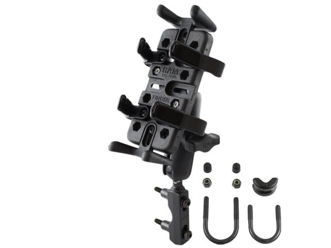 RAM-B-174-UN4U RAM Mounts Combination Brake/Clutch Reservoir U-Bolt Mount with Universal Finger-Grip Cradle - Synergy Mounting Systems