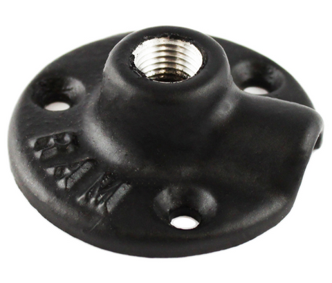 RAM-B-232-90U RAM Mounts 90-Degree 1/4" NPT Threaded Hole with Round Base - Synergy Mounting Systems