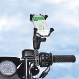 RAM-B-174-UN7U RAM Mounts Combination Brake/Clutch Reservoir U-Bolt Mount with Universal X-Grip® Cell/iPhone Holder - Synergy Mounting Systems