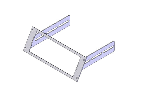 Havis C-EB30-MMT-1P-A Angled 1-Piece Equipment Mounting Angled Bracket, 3" Mounting Space, Fits Motorola Self-Contained Equipment - Synergy Mounting Systems