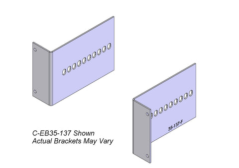 Havis C-EB35-093 2-Piece Equipment Mounting Bracket, 3.5" Mounting Space, 0.93" Bend - Synergy Mounting Systems