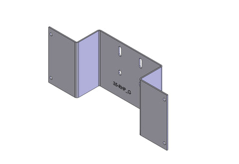 Havis C-EB35-RHP-1P 1-Piece Equipment Mounting Bracket, 3.5" Mounting Space, - Fits AceK9 Hot-N-Pop control head used in Havis Model K9-A-201 Series kits - Synergy Mounting Systems