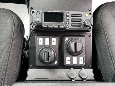 Havis C-EB50-WSB-1P 1-Piece Equipment Mounting Bracket, 5" Mounting Space, Fits Dual Whelen Arges Controllers - Synergy Mounting Systems