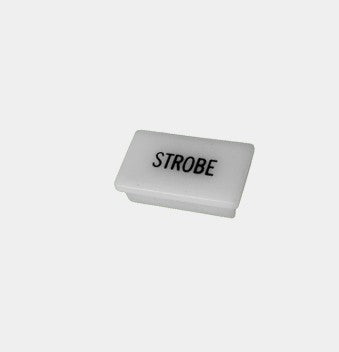 Havis C-LABEL-STROBE Standard White Switch Label W/ Black Imprint - Synergy Mounting Systems
