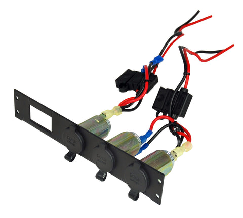 Havis C-LP3-PS1 3 Lighter Plug Outlet W/ 1 Switch Cut Outs - Synergy Mounting Systems