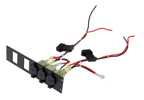 Havis C-LP3-PS2 3 Lighter Plug Outlet W/ 2 Switch Cut Outs - Synergy Mounting Systems