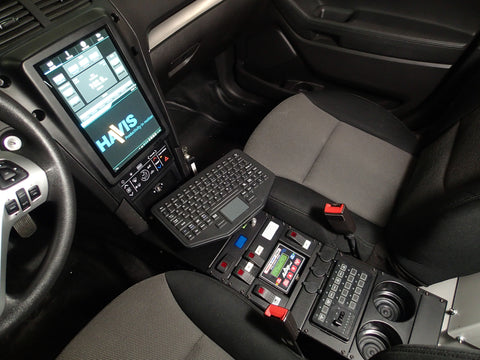 Havis C-VS-0810-INUT-1 2013-2019 Ford Interceptor Utility Vehicle Specific 18" Console - Synergy Mounting Systems