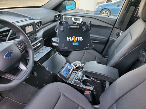 Havis C-VS-1012-INUT High Angled Console for 2020-2021 Ford Interceptor Utility - Synergy Mounting Systems