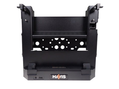 Havis DS-DELL-616-2 Cradle (no dock) for Dell Latitude Rugged 12" Tablets (7212, 7220) with Dual Pass-through Antenna Connections and Power Supply for mobile applications requiring a thinner 