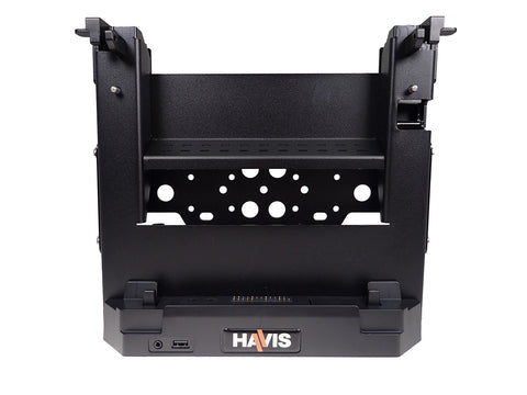 Havis DS-DELL-612-2 Docking Station with Dual Pass-through Antenna Connections for Dell Latitude Rugged 12" Tablets (7212, 7220) with Power Supply (for mobile applications requiring a thinner