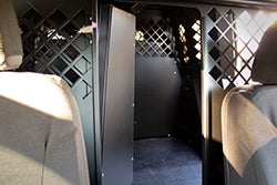 Havis K9-A-109-B Dual Black K9 Divider with Door for 2015-2020 Chevrolet Tahoe Extended K9 Transport - Synergy Mounting Systems