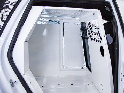 Havis K9-A-115-B Dual Black K9 Divider with Door for 2021 Chevrolet Tahoe Extended K9 Transport - Synergy Mounting Systems