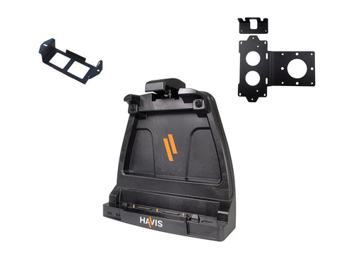 Havis PKG-DS-GTC-903-3 Package - Cradle (no dock) with Triple Pass-Through RF Antenna Connections, Power Supply LPS-211 (Multipurpose Bracket), and Panel Mount (LPS-208) for Getac K120 Tablet