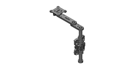 Havis PKG-MD-ARM-0306 Package - Articulating Arm & Side Pole Mounts With 3" Base, 6" Extension - Synergy Mounting Systems