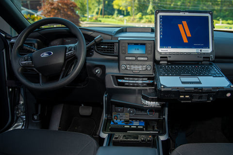 Havis PKG-VSX-1800-INUT-1 Package - 2020-2021 Ford Interceptor Utility VSX Console for Laptop Docking Stations - Synergy Mounting Systems
