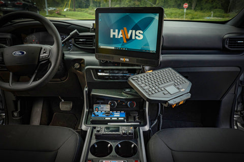 Havis PKG-VSX-1800-INUT-2 Package - 2020-2021 Ford Interceptor Utility VSX Console for Touch Screen Displays - Synergy Mounting Systems