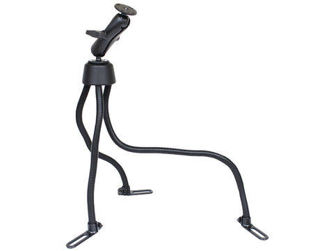 RAM-316-3-202U RAM Mounts Pod III Vehicle Mount with Double Ball Mount (1.5" Ball) with Plate Containing AMPS Hole Pattern - Synergy Mounting Systems