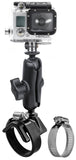 RAM-B-108-GOP1U RAM Mounts Strap Clamp Mount with Universal Action Camera Adapter - Synergy Mounting Systems