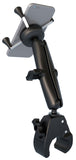 RAM-B-400-C-UN7U RAM Mounts Small Tough-Claw Base with Long Double Socket Arm and Universal RAM® X-Grip® Cell/iPhone Cradle - Synergy Mounting Systems