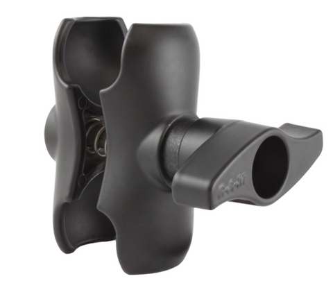 RAM-D-201U-C-MI1 RAM Mounts D-Size Double Socket Arm w/ Jam Nut & 2.25" Sockets - Synergy Mounting Systems