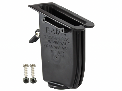 RAP-317U RAM Mounts Drop-N-Lock™ Scanner Gun Holder - Synergy Mounting Systems