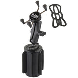 RAP-299-3-UN7BU RAM Mounts RAM-A-CAN II Universal Cup Holder Mount with X-Grip - Synergy Mounting Systems