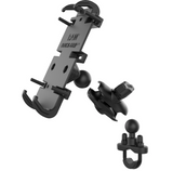 RAM-B-149Z-A-PD4U RAM Mounts Quick-Grip™ XL Phone Mount with Handlebar U-Bolt Base - Synergy Mounting Systems