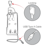 RAM-HOL-SNM2PLU RAM Mounts EZ-Roll'r™ Powered Locking Dock for Sonim XP8