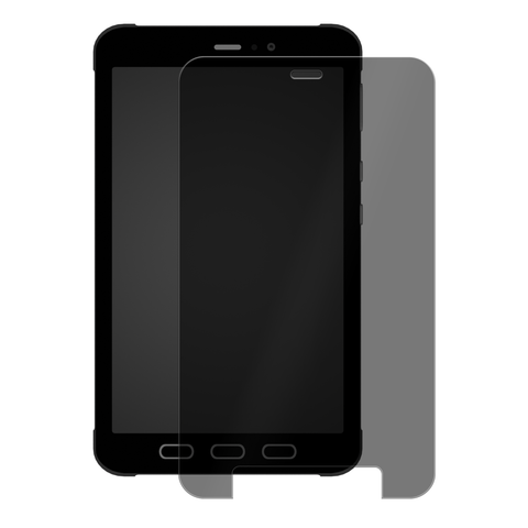 OuterFactor OnGuard Screen Protector, Tab Active 3 (2020), 2.5D Curved 9H Tempered Glass, Privacy, Model # 30-0021100